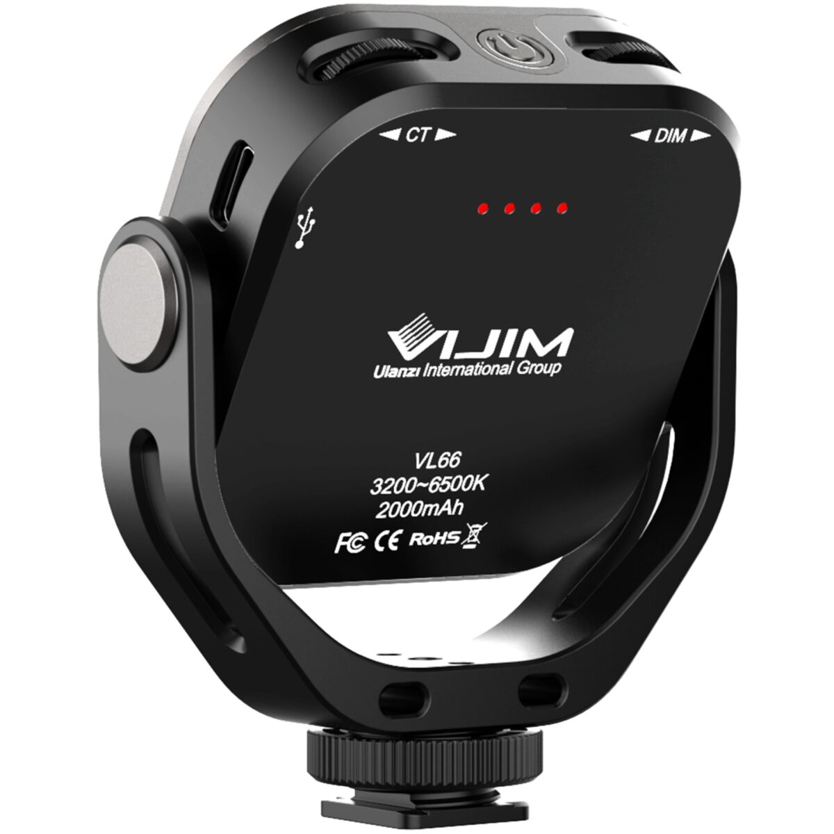 Ulanzi VL66 ไฟ LED ติดหัวกล้อง ขนาดเล็กพกพาสะดวก หมุนได้ 360 องศา