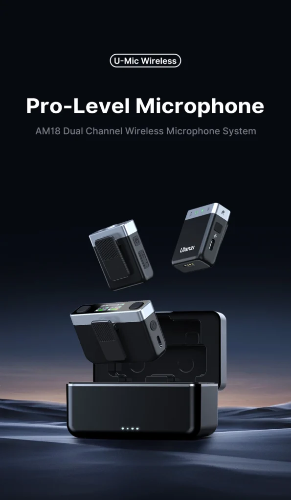 Ulanzi ไมค์ไร้สาย AM18 U-Mic Wireless Lavalier Microphone ไมค์ไลฟ์สด ไมค์คู่