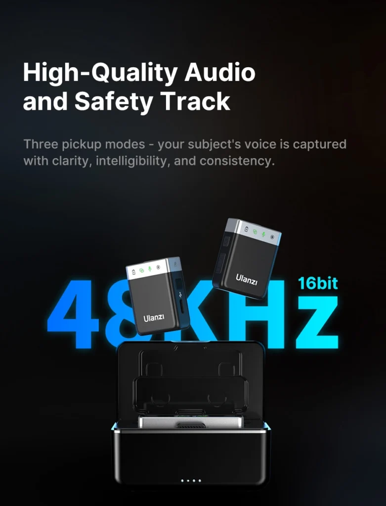 Ulanzi ไมค์ไร้สาย AM18 U-Mic Wireless Lavalier Microphone ไมค์ไลฟ์สด ไมค์คู่