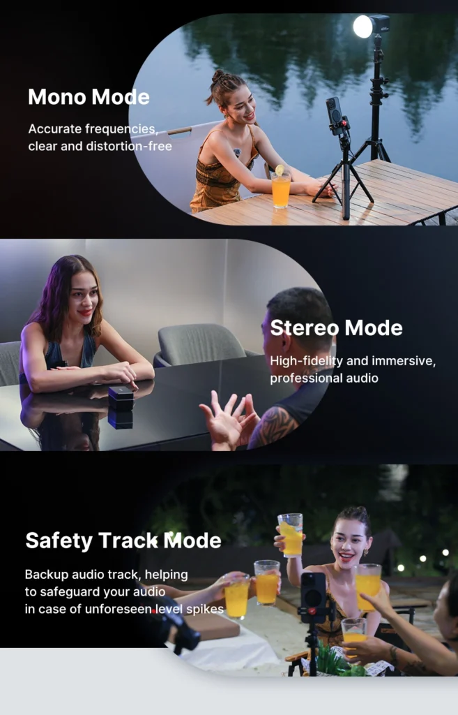 Ulanzi ไมค์ไร้สาย AM18 U-Mic Wireless Lavalier Microphone ไมค์ไลฟ์สด ไมค์คู่