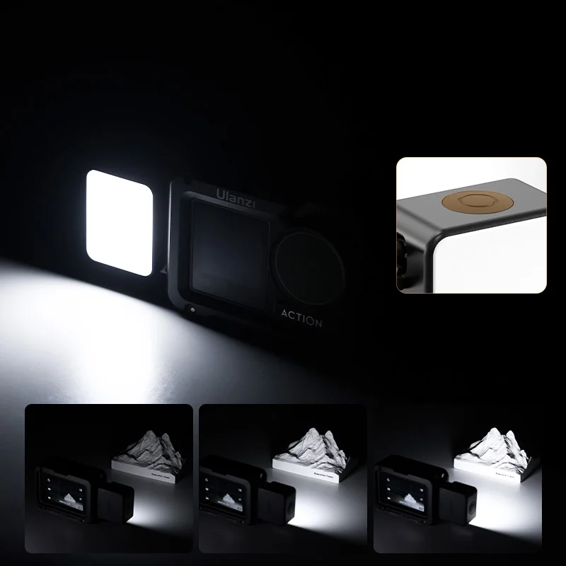 Ulanzi LM18 Mini LED Video Light for DJI Osmo Action 4, 3 & DJI Osmo Pocket 3 4