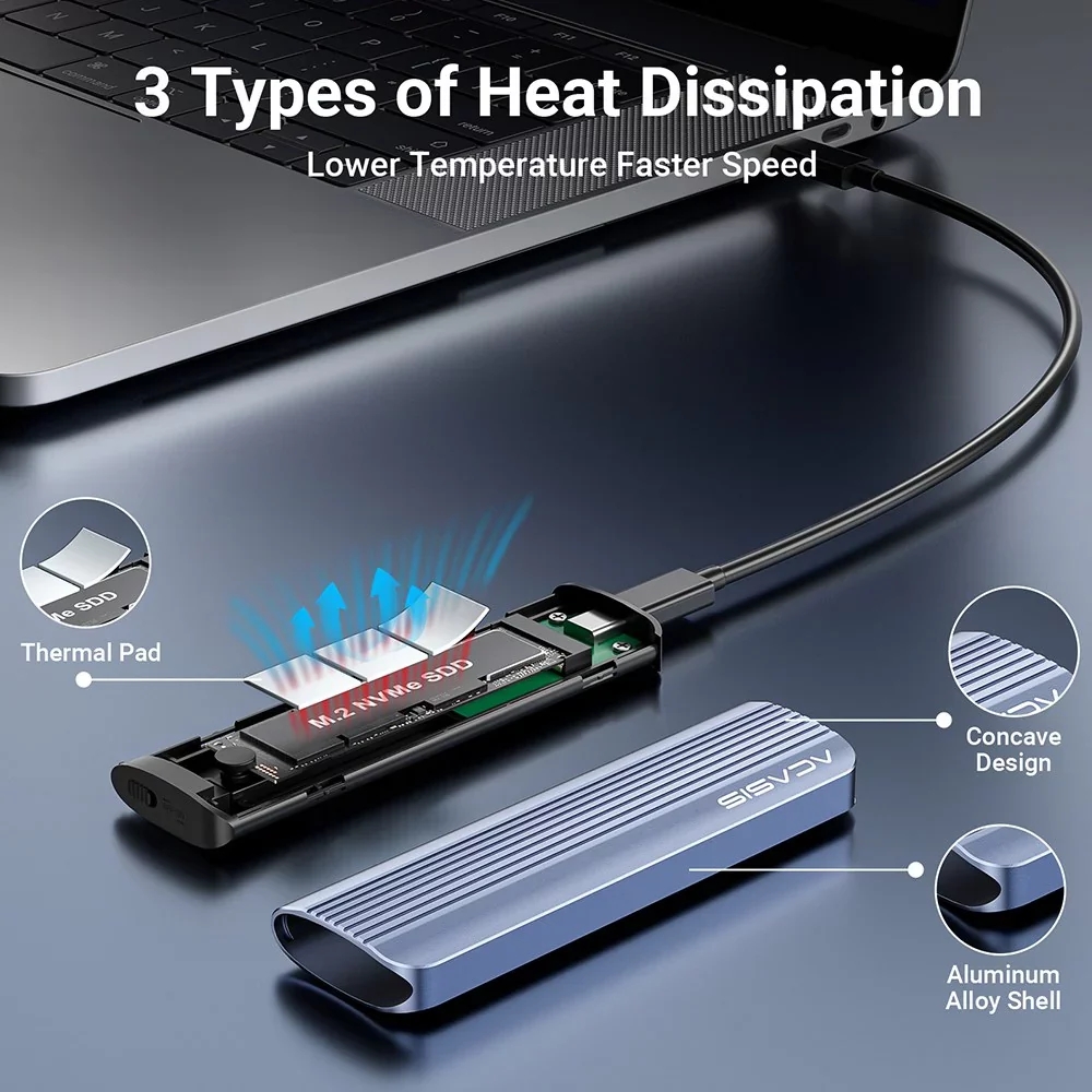 AcasisM.2NVMe10GbpsTool FreeSSDEnclosureAdapter