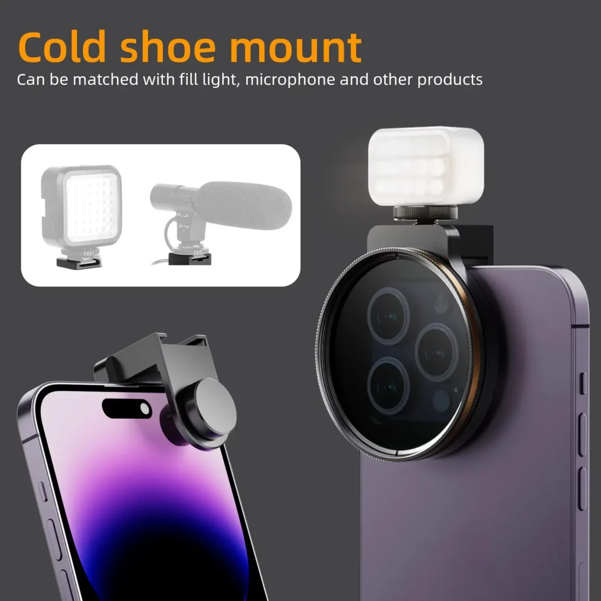 Fotorgear Filter Pro 58mm ฟิลเตอร์มือถือ ฟิลเตอร์โทรศัพท์ Filter iPhone Star filter, Gold filter, Black mist filter, VND filter, CPL filter