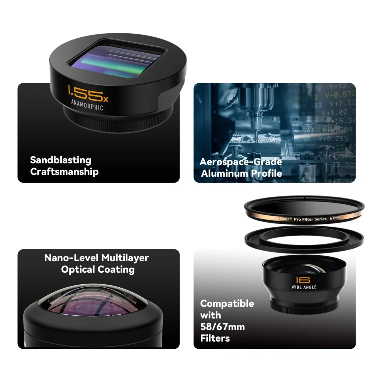 Fotorgear Macro Lens 45mm เลนส์มือถือ 45มม. เลนส์มาโคร T mount เลนส์โทรศัพท์ เลนส์ถ่ายแมลง เลนส์ถ่ายพระ เลนส์ถ่ายดอกไม้ กำลังขยาย 5x lens iphone