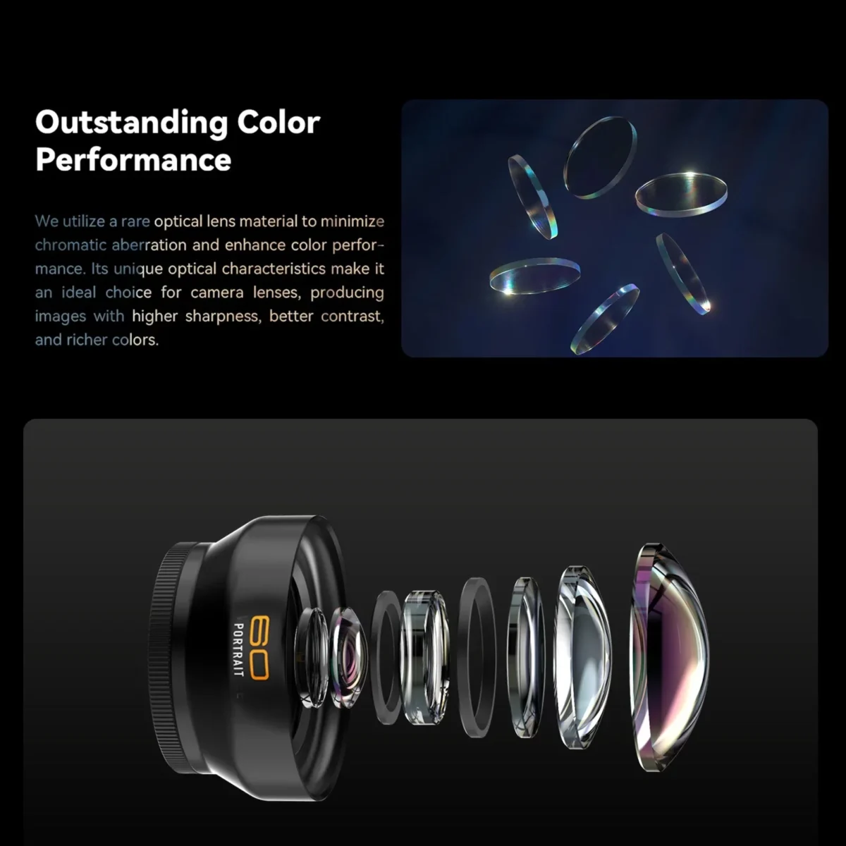 Fotorgear Macro Lens 45mm เลนส์มือถือ 45มม. เลนส์มาโคร T mount เลนส์โทรศัพท์ เลนส์ถ่ายแมลง เลนส์ถ่ายพระ เลนส์ถ่ายดอกไม้ กำลังขยาย 5x lens iphone
