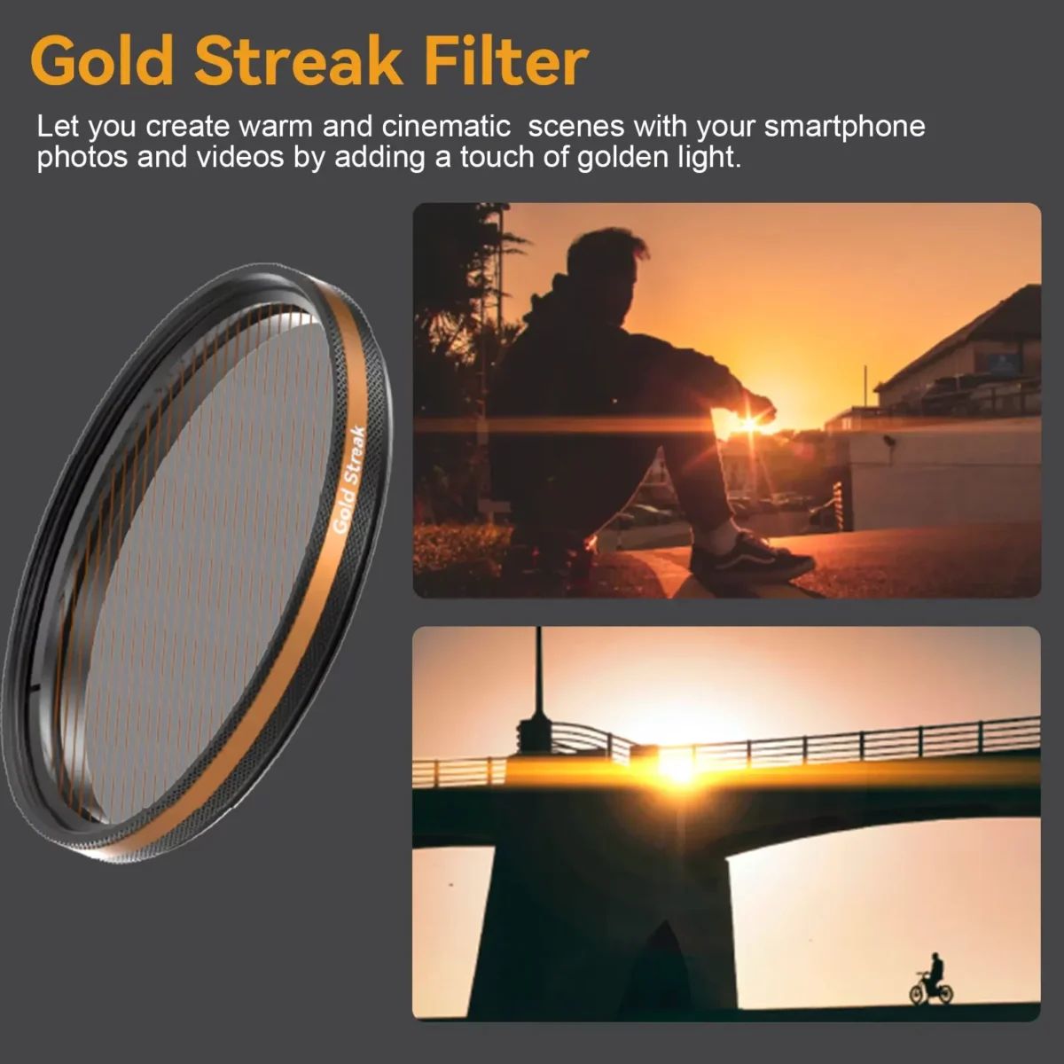 Fotorgear Filter Pro 58mm ฟิลเตอร์มือถือ ฟิลเตอร์โทรศัพท์ Filter iPhone Star filter, Gold filter, Black mist filter, VND filter, CPL filter