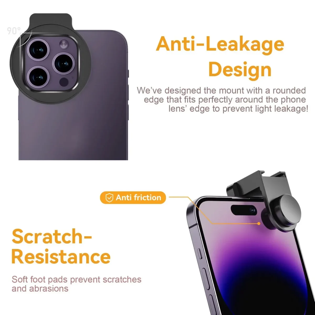 Fotorgear Filter Pro 58mm ฟิลเตอร์มือถือ ฟิลเตอร์โทรศัพท์ Filter iPhone Star filter, Gold filter, Black mist filter, VND filter, CPL filter