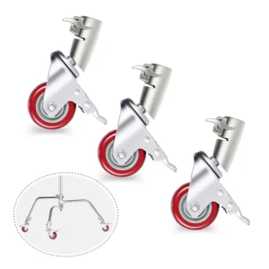 NEEWER Professional Swivel Caster Wheels Set ชุดล้อเลื่อน 360° สำหรับ ขาตั้งไฟ C-Stand พร้อมระบบเบรก