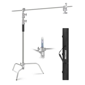 NEEWER 305cm Light Stand C-Stand Stainless Steel ขาตั้งไฟ ไฟสตูดิโอ พร้อม Boom Arm สูง 305cm ไฟไลฟ์สด