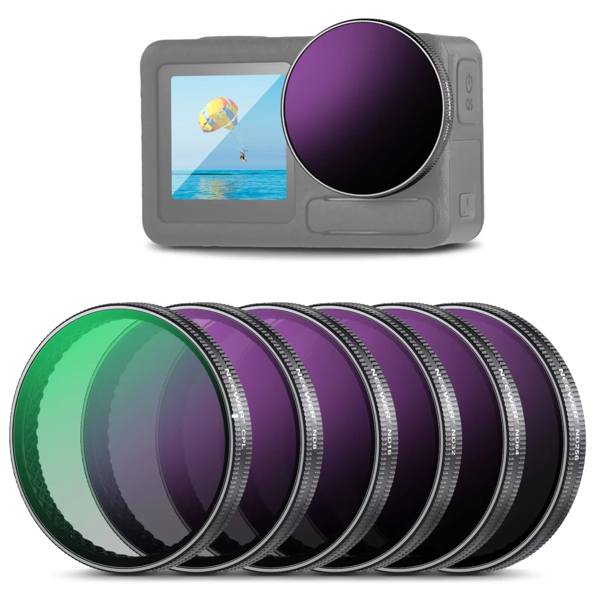 NEEWER FL A98 Professional 6 Pack ND Filter Set for DJI Osmo Action 5 Pro/4/3