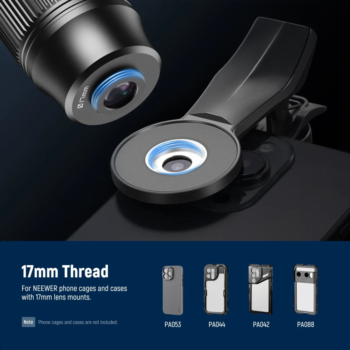 6 NEEWER LS 36 PRO 7X Telephoto Lens with Phone Clip เลนส์เทเลโฟโต้ซูม 7 เท่าสำหรับมือถือ พร้อมคลิปเลนส์ 17mm