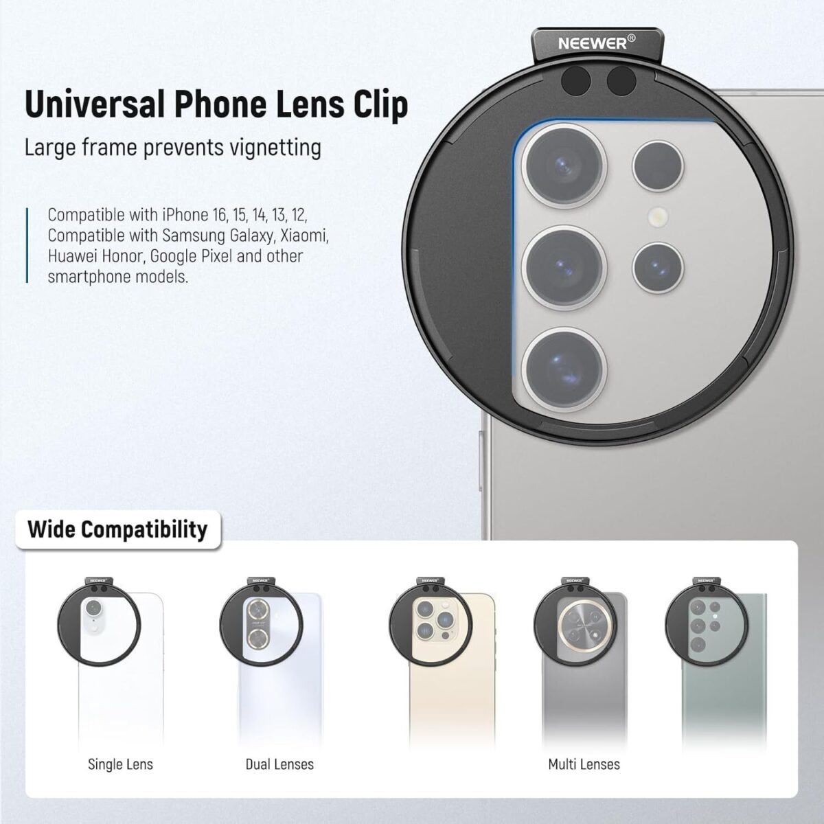 Neewer 67mm Magnetic CPL Filter with Cold Shoe Phone Clip ฟิลเตอร์แม่เหล็ก ฟิลเตอร์กล้อง