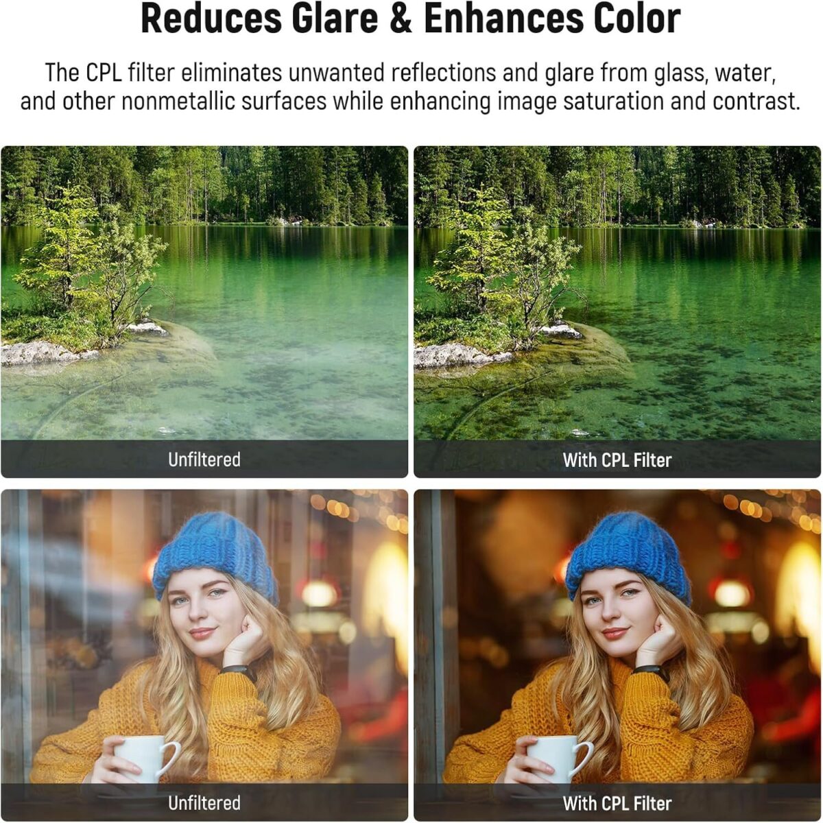 Neewer 67mm Magnetic CPL Filter with Cold Shoe Phone Clip ฟิลเตอร์แม่เหล็ก ฟิลเตอร์กล้อง