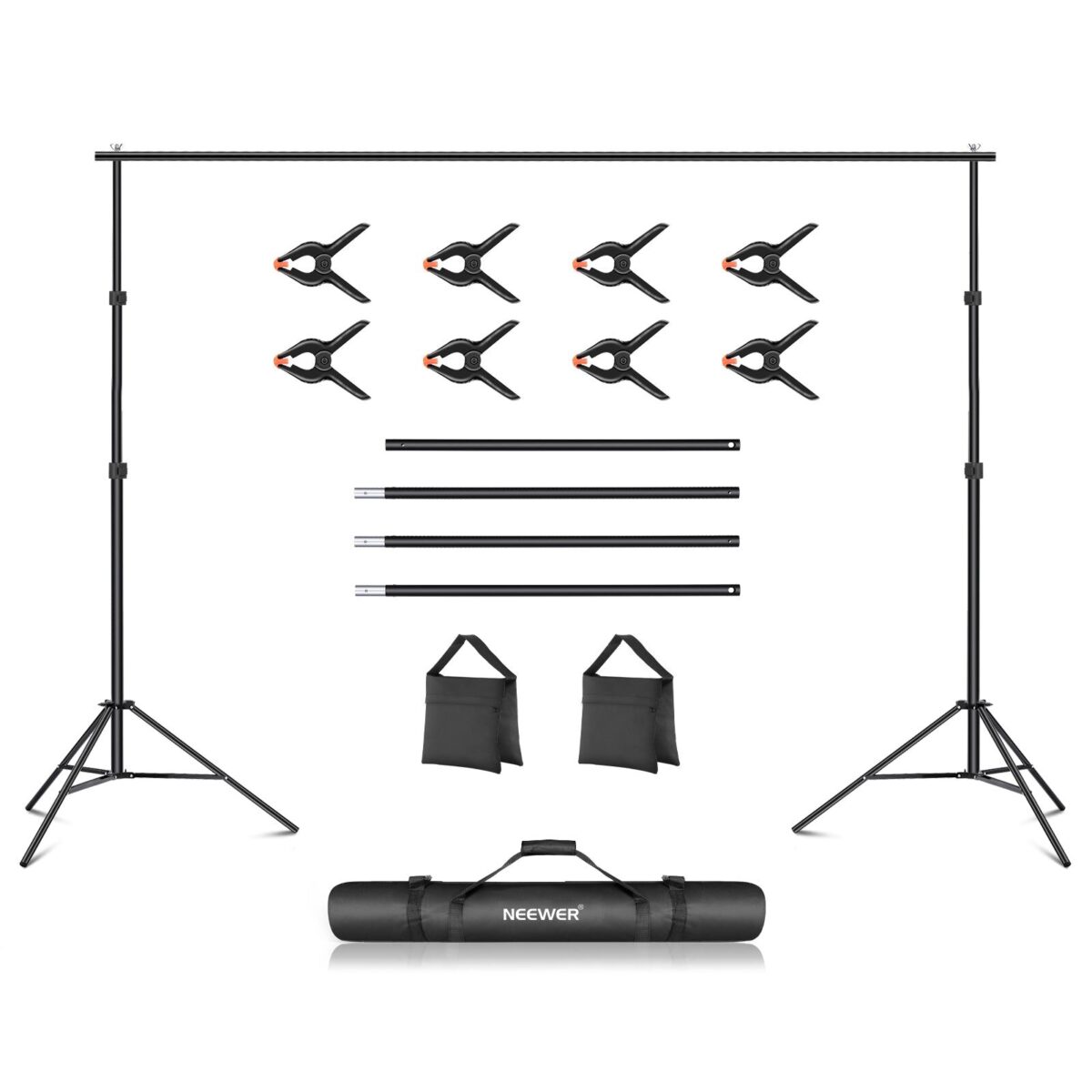 NEEWER 3x2.1m : 10x7ft Adjustable Photo Studio Backdrop Support System โครงฉาก ฉากเขียว