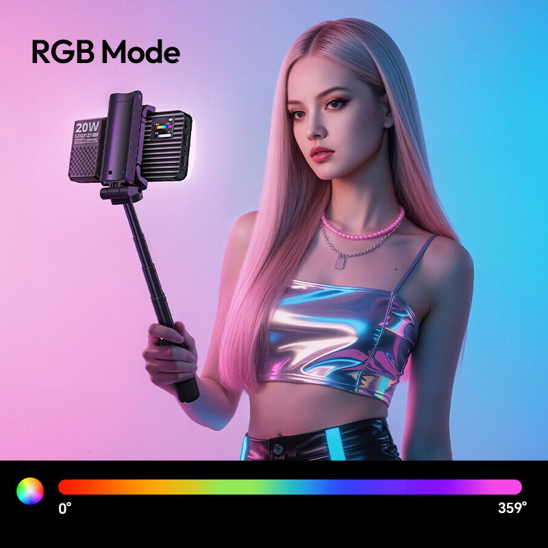 Ulanzi K20RGB 20W Pocket LED Light ไฟ LED RGB พกพา 20W ไฟติดกล้อง