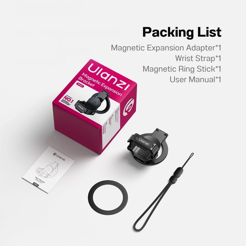 Ulanzi อะแดปเตอร์แม่เหล็ก PM01 เคส สำหรับกล้อง DJI Osmo Pocket 4P, 4, 3 พร้อมระบบ Magsafe