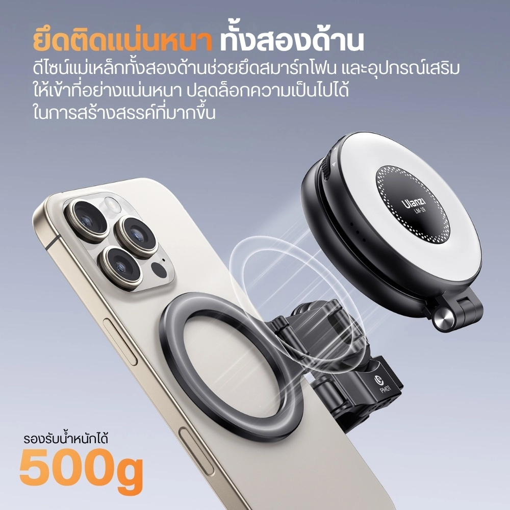 Ulanzi อะแดปเตอร์แม่เหล็ก PM01 เคส สำหรับกล้อง DJI Osmo Pocket 4P, 4, 3 พร้อมระบบ Magsafe