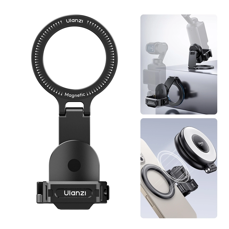 Ulanzi PM01 Pocket4 Magsafe Expansion Bracket 1_ Ulanzi อะแดปเตอร์แม่เหล็ก PM01 เคส สำหรับกล้อง DJI Osmo Pocket 4P, 4, 3 พร้อมระบบ Magsafe