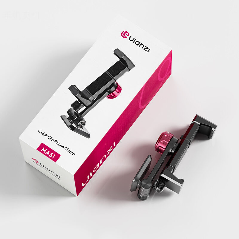 Ulanzi MA51 QuickClip Phone Clamp ที่หนีบโทรศัพท์ หัวจับมือถือ หัวจับ iPhone 17 16 15 แบบปรับได้ พร้อมระบบล็อกเร็ว