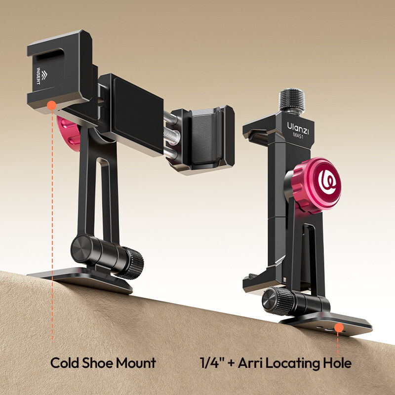 Ulanzi MA51 QuickClip Phone Clamp ที่หนีบโทรศัพท์ หัวจับมือถือ หัวจับ iPhone 17 16 15 แบบปรับได้ พร้อมระบบล็อกเร็ว