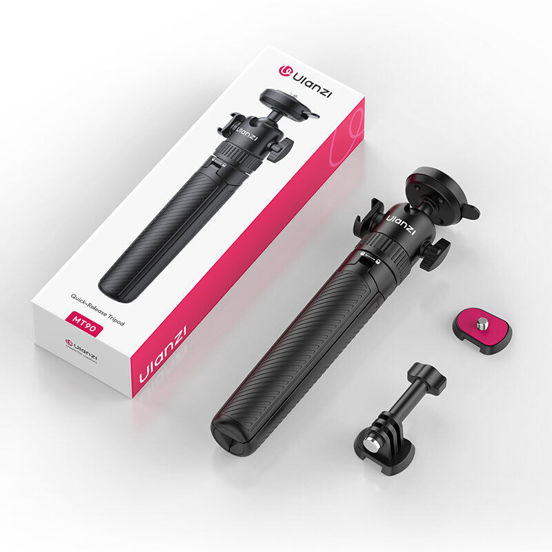 Ulanzi MT90 Cka Quick Release Tripod ขาตั้งกล้อง 2in1 ขาตั้งมือถือ น้ำหนักเบา 189g พร้อมไม้เซลฟี่ รองรับ 1.5kg