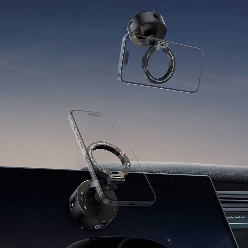 Ulanzi SK-22 Clip-On Electric Suction Cup MagMount ที่วางโทรศัพท์ แม่เหล็กดูดไฟฟ้า ขาตั้ง Magsafe พร้อม MagLock Hook_5 Ulanzi SK 22 Clip On Electric Suction Cup MagMount ที่วางโทรศัพท์ แม่เหล็กดูดไฟฟ้า ขาตั้ง Magsafe พร้อม MagLock Hook
