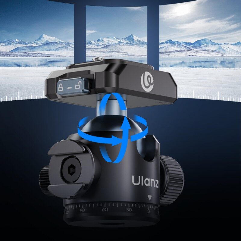 Ulanzi T100 Ball Head UKA Quick Release หัวบอล ขาตั้งกล้อง รองรับน้ำหนักสูงสุด 6kg ระบบปลดเร็ว