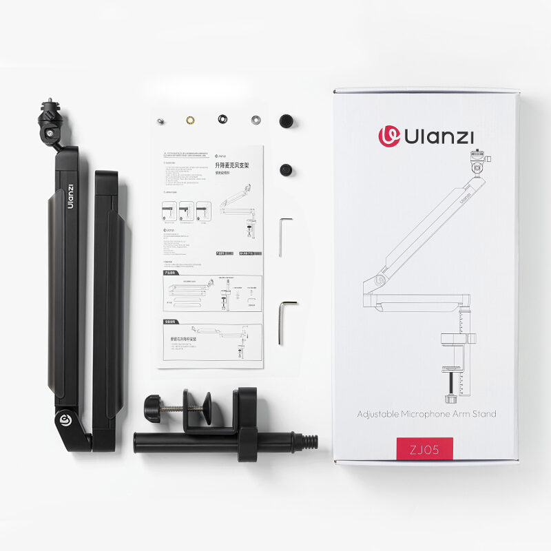 Ulanzi ZJ05 Adjustable Microphone Boom Arm แขนไมโครโฟน ขาจับไมค์หนีบโต๊ะ