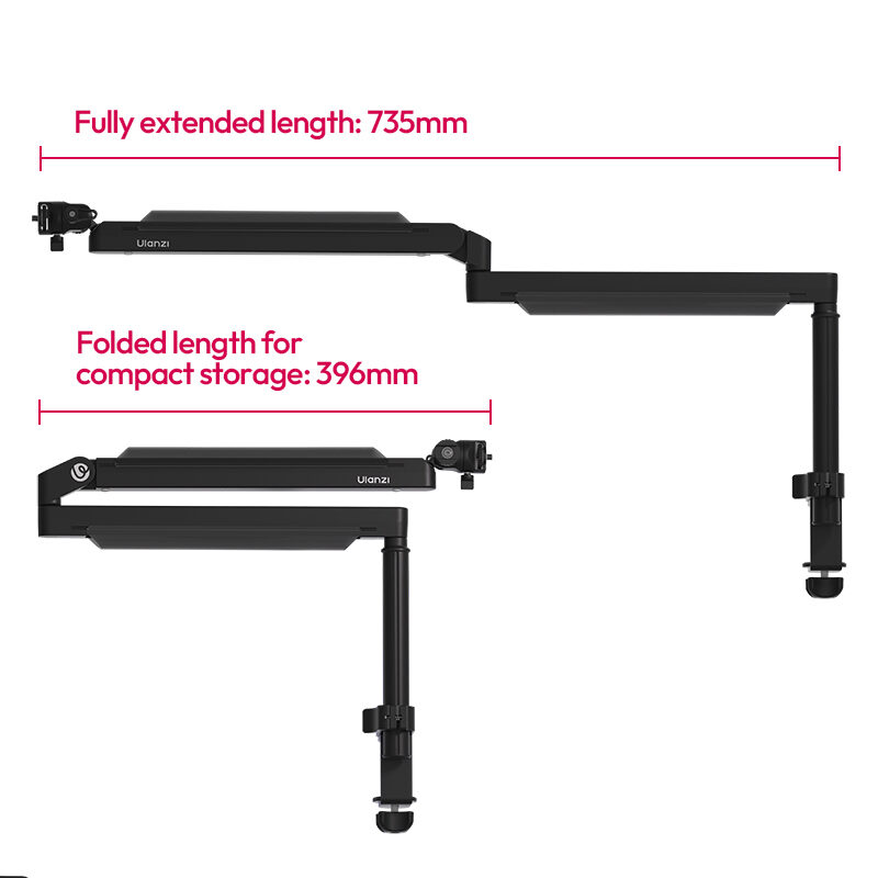 Ulanzi ZJ05 Adjustable Microphone Boom Arm แขนไมโครโฟน ขาจับไมค์หนีบโต๊ะ