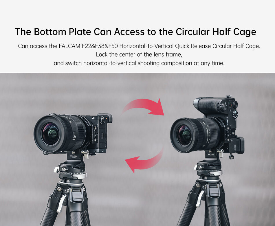 FALCAM F22&F38 Quick Release Bottom Plate for Sony A6700 เพลตต่อยึดกล้องพร้อมระบบปลดเร็ว เพลทปลดเ (5)