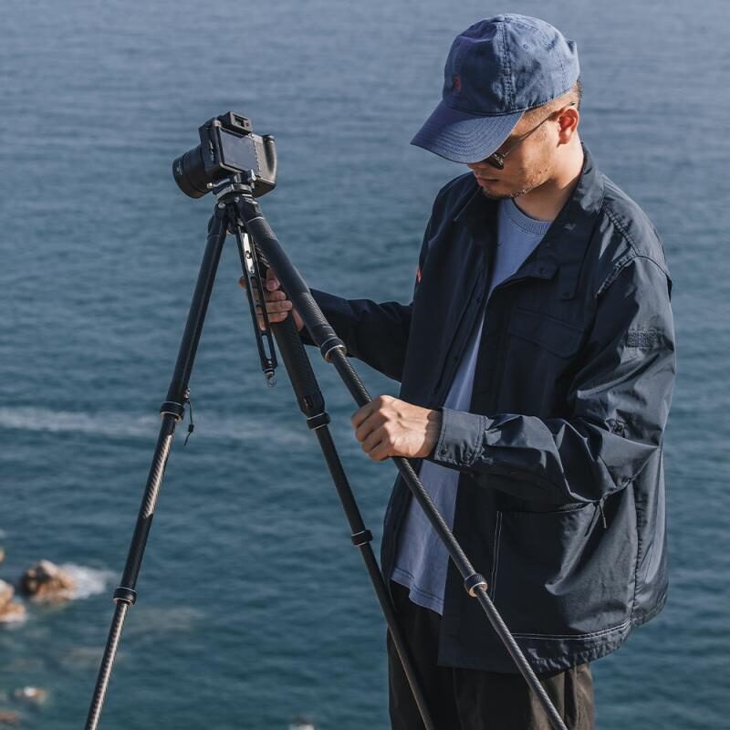 FALCAM TreeRoot R141K 320P Quick Lock Travel Tripod ขาตั้งกล้องคาร์บอนไฟเบอร์สำหรับมืออาชีพ (6)