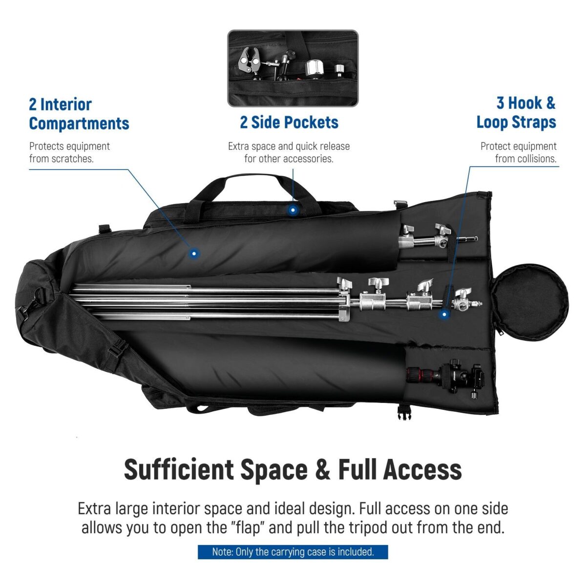 NEEWER 471.2m Tripod Carrying Case กระเป๋าใส่ขาตั้งกล้องขนาด 120 ซม. วัสดุไนลอนพรีเมียมกันน้ำ (2)