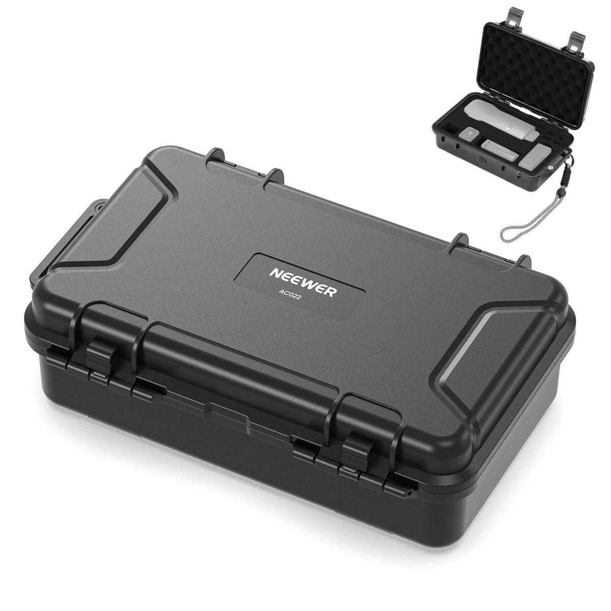 NEEWER AC022 Waterproof Hard Case For DJI Osmo Pocket 3 กระเป๋ากันน้ำแข็งแกร่งระดับ IP67 พร้อมช่องเก็บ 17 ช่อง (1)