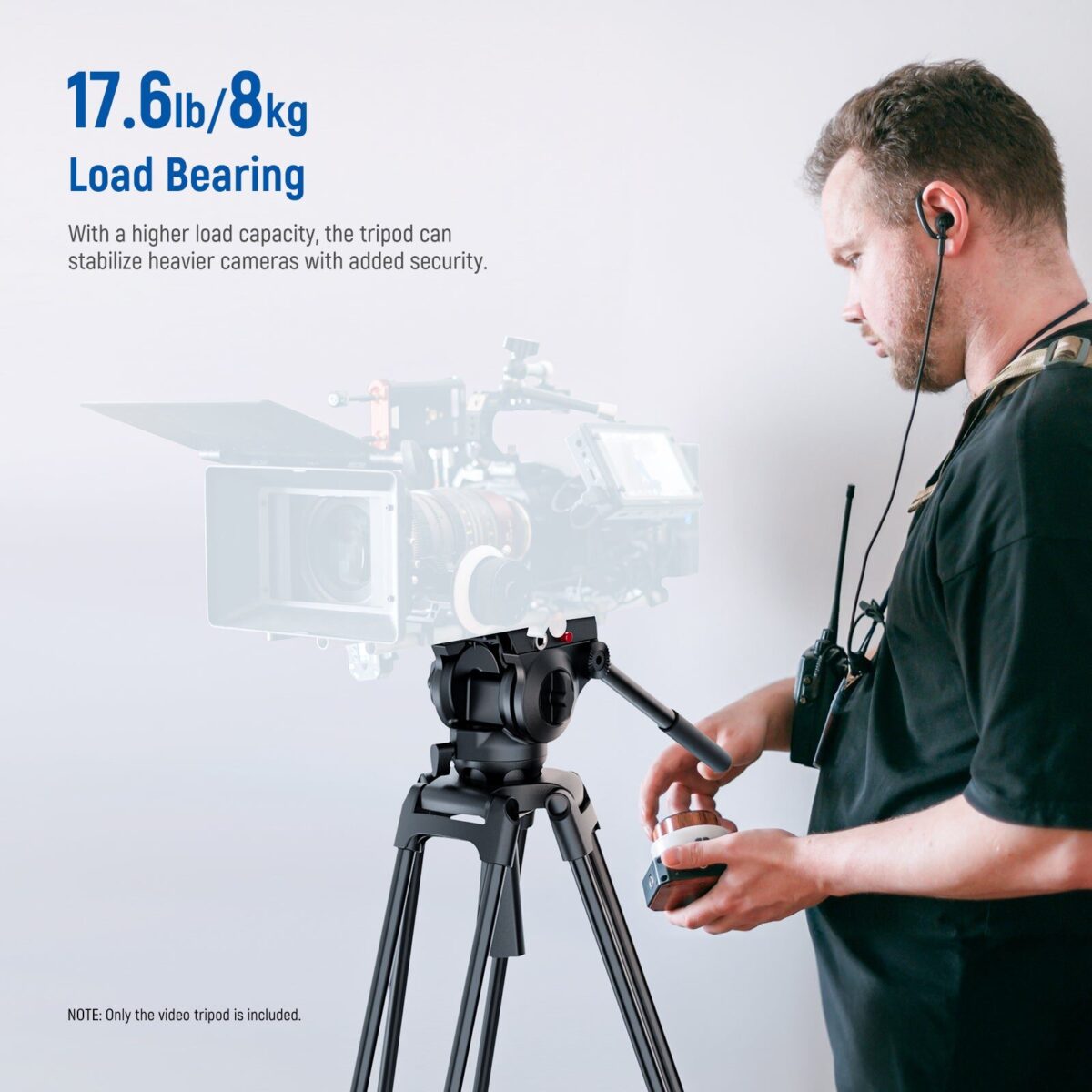 NEEWER BASICS TP37 Video Tripod ขาตั้งกล้องวิดีโอระดับมืออาชีพ พร้อมหัวฟลูอิดรองรับน้ำหนัก 8kg (2)