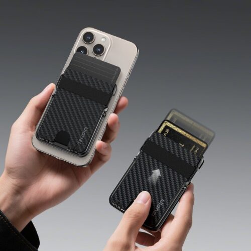 Ulanzi ml25 maglock cardholder กระเป๋าบัตรแม่เหล็ก คาร์บอนไฟเบอร์ บาง 0.8cm พร้อมขาตั้ง กระเป๋าบัตร magsafe 10