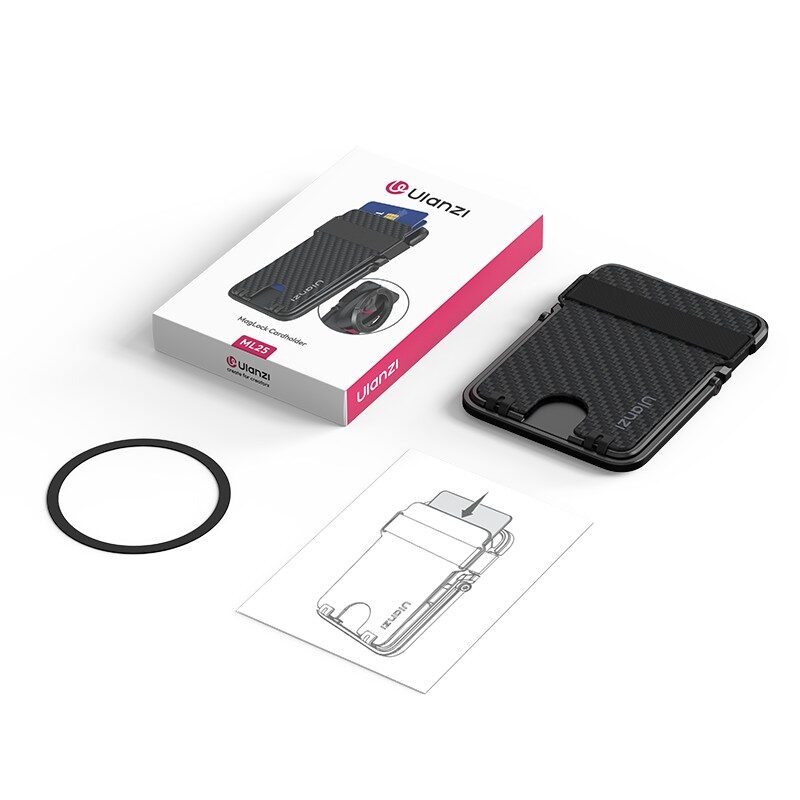 Ulanzi ML25 MagLock Cardholder กระเป๋าบัตรแม่เหล็ก คาร์บอนไฟเบอร์ บาง 0.8cm พร้อมขาตั้ง กระเป๋าบัตร Magsafe