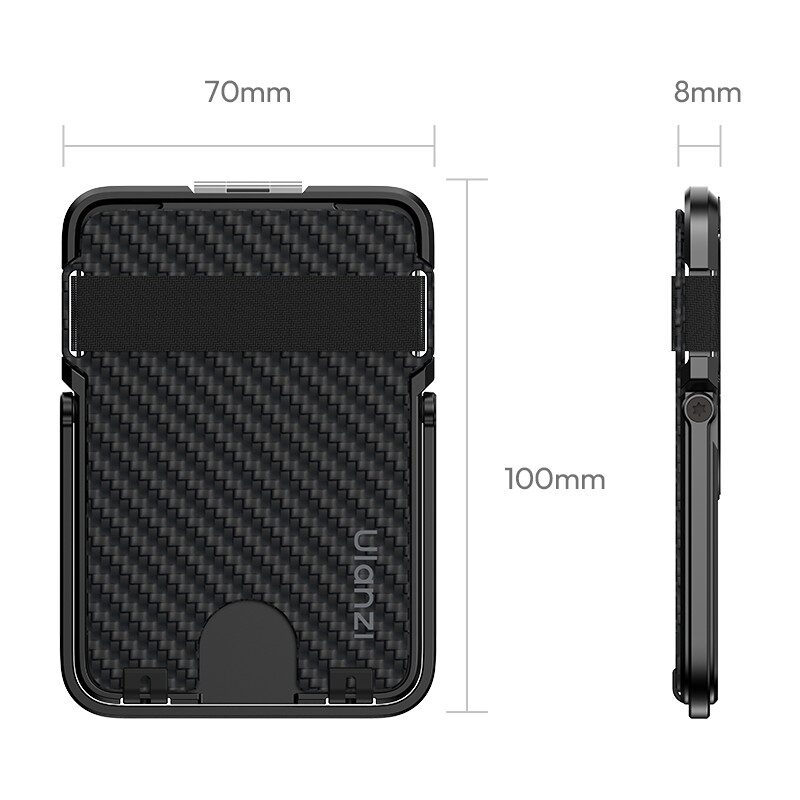 Ulanzi ML25 MagLock Cardholder กระเป๋าบัตรแม่เหล็ก คาร์บอนไฟเบอร์ บาง 0.8cm พร้อมขาตั้ง กระเป๋าบัตร Magsafe