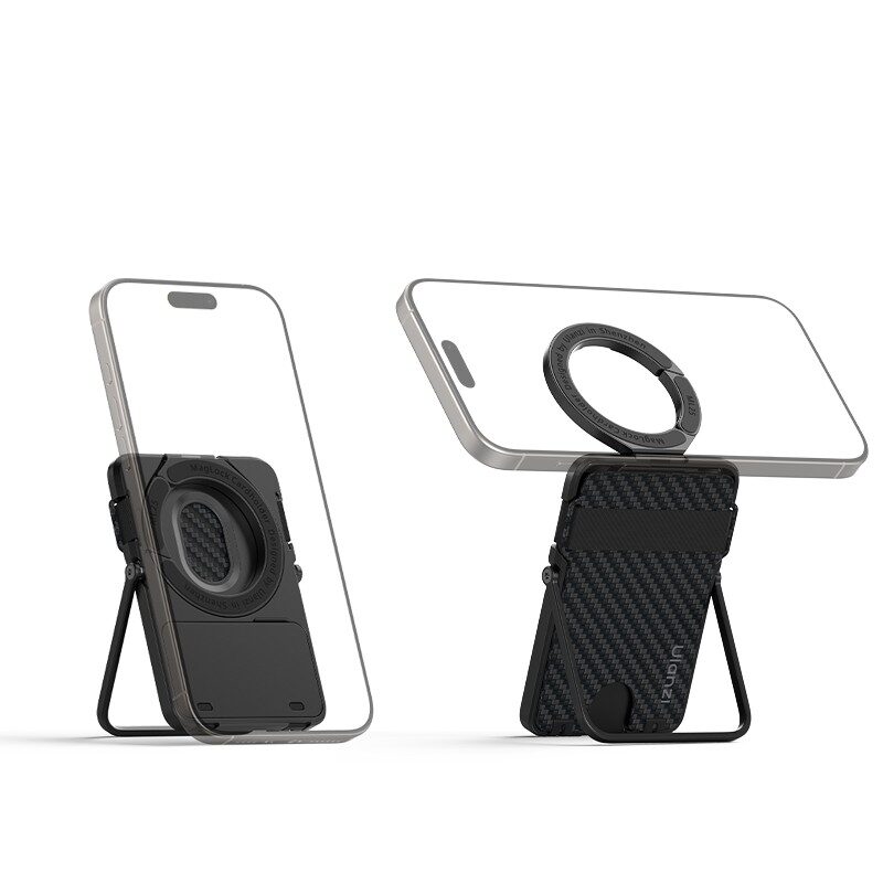 Ulanzi ML25 MagLock Cardholder กระเป๋าบัตรแม่เหล็ก คาร์บอนไฟเบอร์ บาง 0.8cm พร้อมขาตั้ง กระเป๋าบัตร Magsafe
