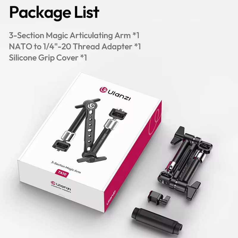 Ulanzi TA10 3 Section Magic Articulating Arm แขนปรับมุมอเนกประสงค์ 3 ท่อน รองรับน้ำหนัก 2kg (7)