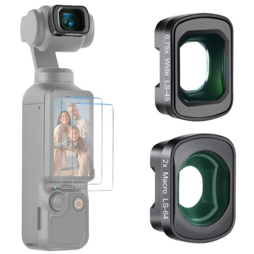 NEEWER FL B34 0.75X Wide Angle + 2X Macro Lens Set for DJI Osmo Pocket 3 (1)