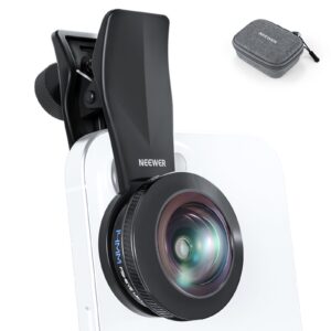 NEEWER LS-77 170° 14mm Fish Eye VR Lens  เลนส์ฟิชอายเลนส์กว้างแบบโค้ง สำหรับสมาร์ทโฟน พร้อมคลิปเกลียว 17mm มุมกว้างสุดล้ำ สร้างภาพสุดครีเอทีฟ