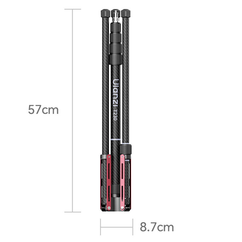 Ulanzi T230 Reversible Leg Light Stand ขาตั้งไฟ คาร์บอนไฟเบอร์ น้ำหนักเบา สูง 2.3 เมตร ขาตั้งกล้อง ไม้เซลฟี่ แขนบูม