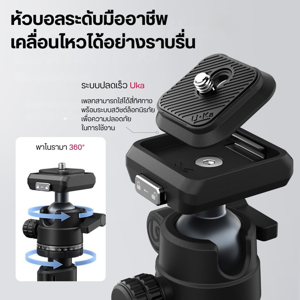 Ulanzi TT59 Horizontal Center Column Tripod ขาตั้งกล้อง ปรับแกนกลางแนวนอนได้ ขาตั้งมุมท็อป (23)