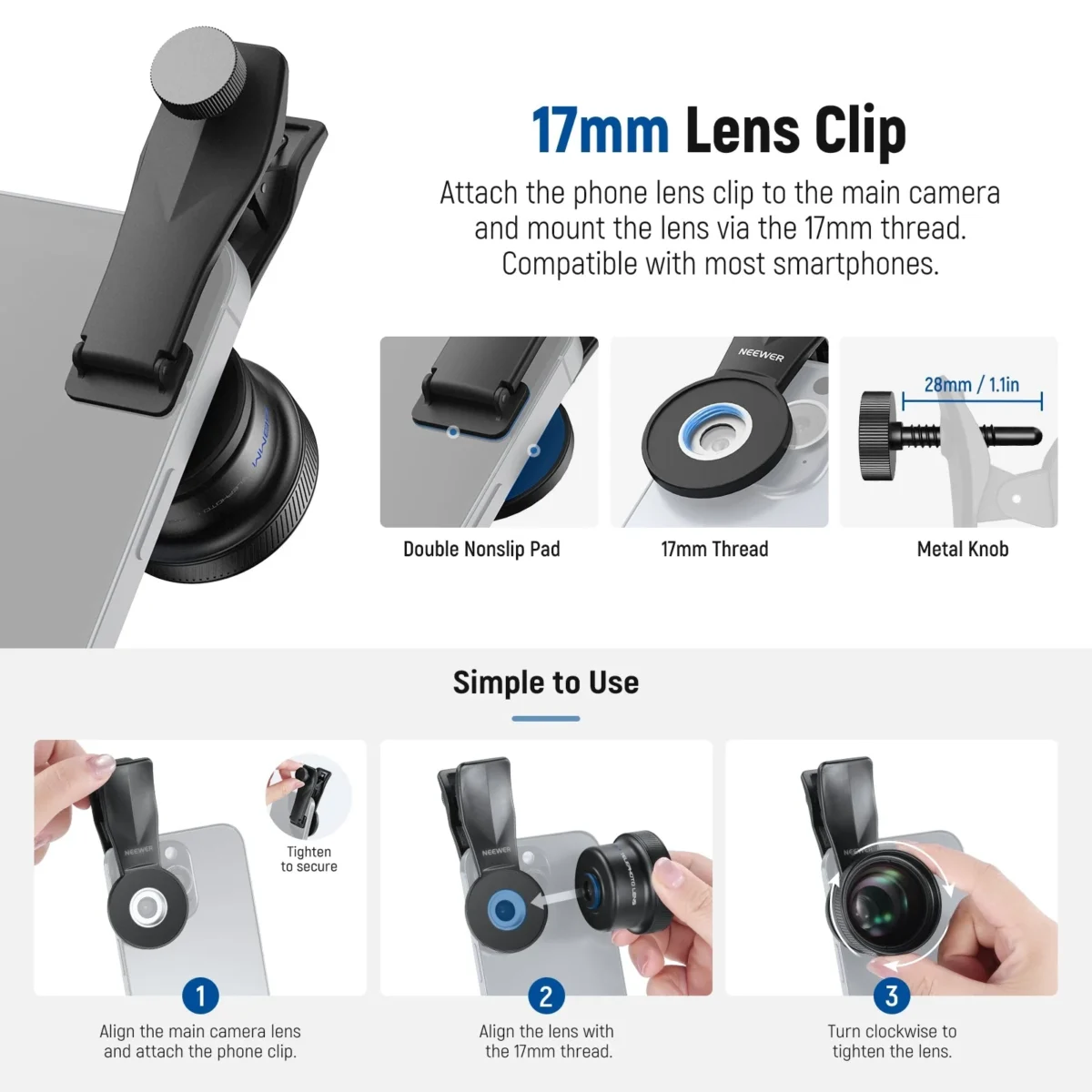 NEEWER LS 71 58mm Telephoto Phone Lens (8)