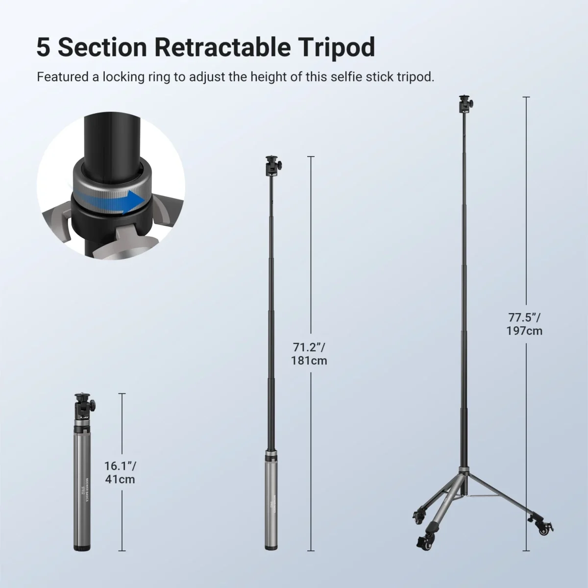 3 Neewer ST012 Rolling Light Stand