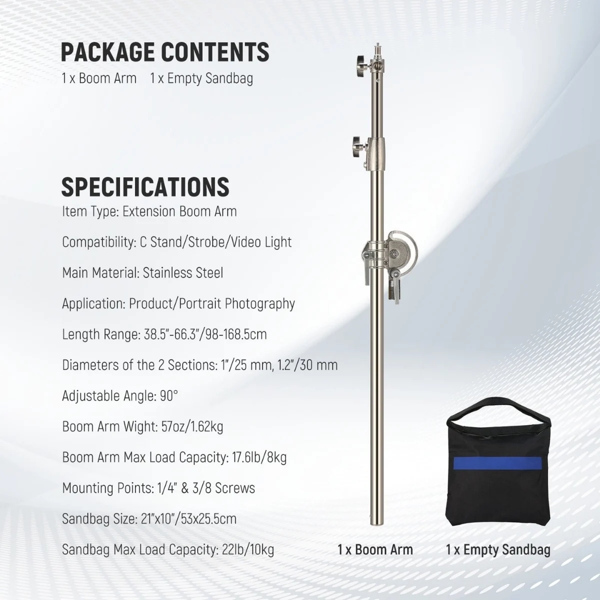 NEEWER DS021 Stainless Steel Boom Arm (16)