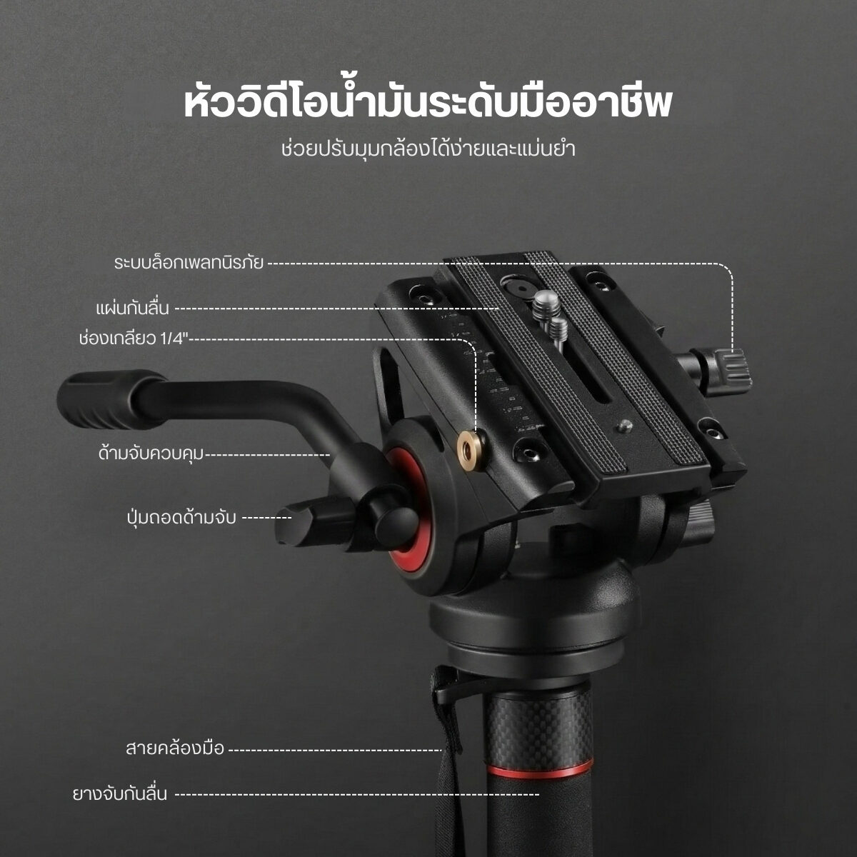 Neewer GM76 Aluminum Monopod with Fluid Head (10)