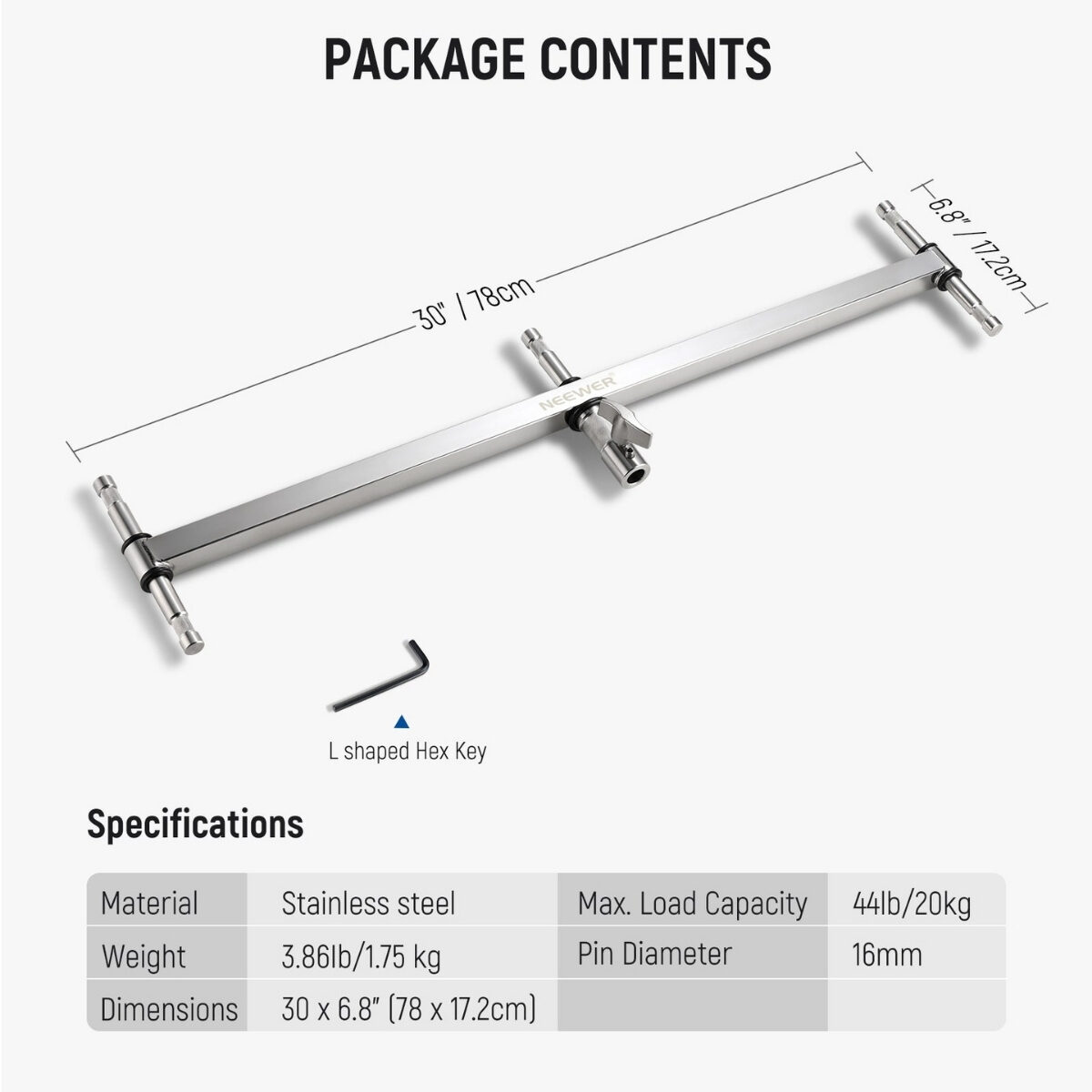Neewer UA005 Baby Triple Header Boom Arm (9)