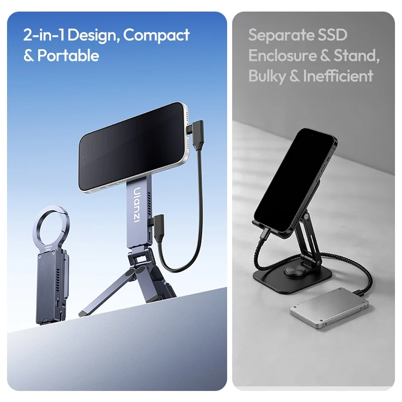 Ulanzi MA58 MagLock SSD Enclosure with Phone Stand 3