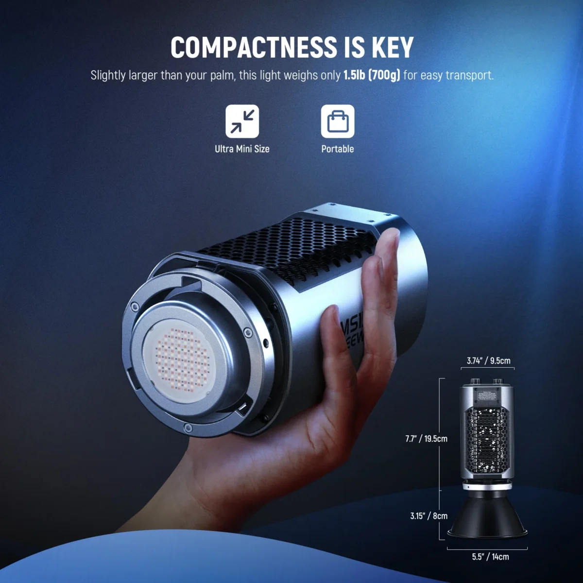 3 NEEWER MS150C 150W Mini RGB LED Video Light